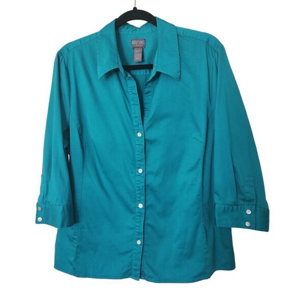 Additions by Chico's Womens Casual Button Front Top Size Chico's 3 = XL - Picture 1 of 5